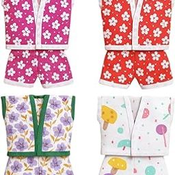 Summer Special Laddu Gopal Ji Fancy Pure Cotton Night Suit (Random Color & Design) | Pack of 4 Multicolor-35
