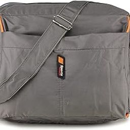 Women/Girl's Sling Bag With 4 Zippers, Grey-0