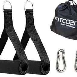 Fitcozi Resistance Band & Tube Handle Set with Metal Hooks (8mm) ,Nylon-4