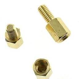 Hahiyo Hex Standoff Screws 12mm Length M3 Male Female Nut Bolt Welded Well Go in Cleanly No Cross Thread Stay Securely Machined Accurately Easy to Join for PCB Motherboard Furniture Brass 60pcs-picture-16