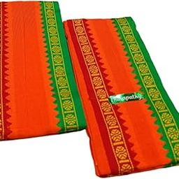 TRUEVELLI Cotton Men's Angavastam Towel Size:52 Inch X 30 Inch (Pack of 2 Piece) Orange-picture-31