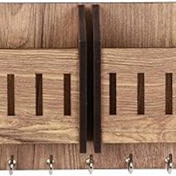 Sehaz Artworks Wooden Key Holder for Wall | Key Holder for Home | Key Stand | Key Hanger | Key Chain Holders for Wall (7 Hooks, MDF Beige)-picture-19