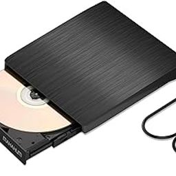 MAHAHUM External CD/DVD Drive for Laptop USB 3.0 & USB C CD Player Portable Ultra-Slim External DVD Drive Compatible with Laptop Desktop PC Mac OS Mac MacBook Pro/Air Windows 11/10/8/7 Linux（Black）-8
