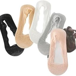 MissLacy™ Women's No-Show Lace Socks – Ultra-Thin, Non-Slip Low-Cut Invisible Liner Socks for Ballet Flats & Shoes – Breathable & Soft (Pack of 5)-image-52