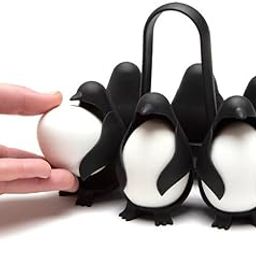 Penguin-Shaped Boiled Egg Cooker, 3-in-1 Cook, Store and Serve Egg Holder for Making Soft or Hard Boiled Eggs, Holds 6 Eggs for Easy Cooking and Fridge Storage.-9
