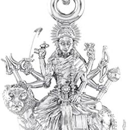 Sterling Silver (92.5% purity) Goddess Durga Maa Pendant for Men & Women Pure Silver Durga Maa Locket for Good Health & Wealth-8