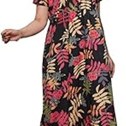 Women's Printed 100% Cotton Night Gown-image-54