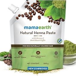 Mamaearth Natural Henna Paste | With Henna & Dark Roasted Coffee | For Rich Naturally Colored Hair | Ready To Apply | Imparts a Rich & Dark Colour | 200g-image-52