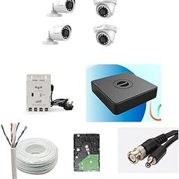 Prama 2MP Full HD CCTV kit with 4 Channel DVR + 2 Outdoor & 2 Indoor Cameras + 1 TB HDD + USEWELL Wire/SMPS, and Required Accessories, Motion Detection Black-31