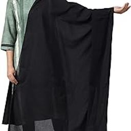 Women's Cotton Black Embroidered And Patti Detail Dupatta_23Auw81514-217374_Free Size-image-2