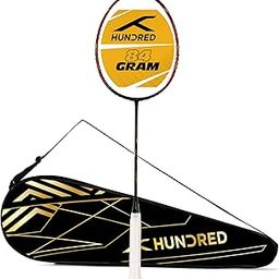 HUNDRED Atomic-X Dark Sword Carbon Fibre Unstrung Badminton Racket with Full Racket Cover for Intermediate Players-image-2