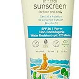 Tikitoro Kids Mineral Sunscreen SPF 30 PA+++| Hypoallergenic & Dermatologist Tested| Chamomile, Niacinamide & Zinc Oxide| Prevents Tanning & Hydrates Skin| 100% Vegan| No Parabens & Sulphates (75 ml)-image-78