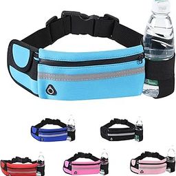 Small Running Waist Bag Waterproof Fanny Pack with Zipper Pouch for Money, Coins, Glasses, Compatible, Adjustable Strap, Earphone Port & Secure Pockets (Pack of 1)-image-15