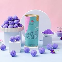 THE BODY BUCKET Mini Bath Bomb - Lavender (10 Grams Each -Pack of 15)|Natural And Handcrafted With Aromatic Fragrance|For Fizzes Spa & Pedicure|Perfect Bath Gift Set for Kids, Men & Women-image-76