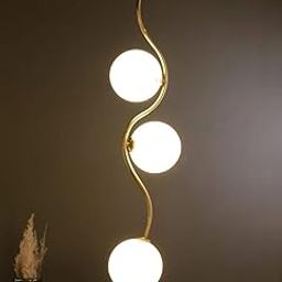 VRCT Chandelier Hanging Light Gold Modern Ceiling Pendant Lamp with White Glass, Adjustable Cord Ceiling Light for Bedroom Living Dining Room(Bulb not Included) (Pack of 1)-image-95