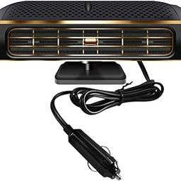 Enakshi® Car Heater Automotive Defrosting Equipment Fast Heating 12V Defrost Defogger Black and Gold-12