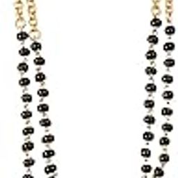 Mangalsutra Gold Plated Traditional with Black Beads for Women-image-65