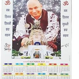 SIGNISTICS Jai Guru Ji Swaroop Wall Calendar 2025 Single Page 13" X 19" for Gift Blessings Office Shop Home (Pack of 1) (Guruji 1)-11