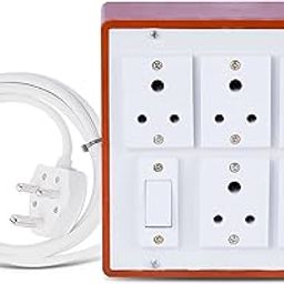 Cordnet Extension Board Heavy Duty Cable 20 Meter Wire with Six-Socket Power Strip with One Switch, One Indicator, and Three-Pin Plug (Set of 1)-picture-21