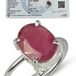 Natural Original Certified AAA Adjustable Ruby Ring Manik Ring Genuine Gemstone Ring for Unisex-image-2