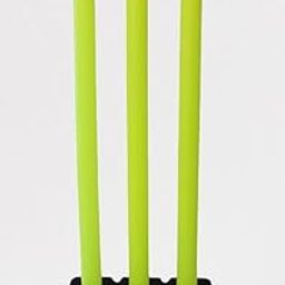 Best Heavy Plastic Cricket Stumps Set - 3 Stumps + 2 Bails + 1 Stand (Green)(Plastic Wicket Set)-image-42