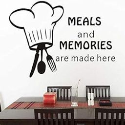 Vinyl Meals And Memories Wall Sticker, Black, Pack of 1, Self-Adhesive-image-98