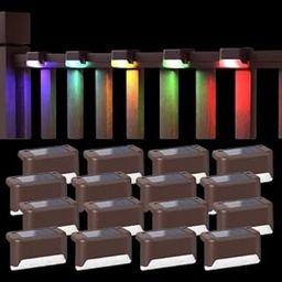 Zayokity Solar Light Outdoor Garden, Solar Deck Lights lamp Home Stair Step Light Waterproof Balcony Led Solar Powered Lights,Christmas Decoration Light (Color Changing) (Pack of 4)-22