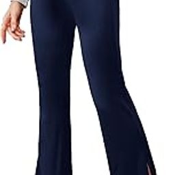 Solid High Waist Split Hem Flare Leg Pants Trouser for Women's & Girls | Trousers for Women | Pants for Women | Formal Pants for Women | Pant for Women-image-69