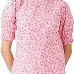 Women's Cotton Round Neck Puff Sleeve Regular Fit Top-image-22