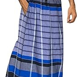 Elastic Premium Cotton Lungi with Packet Pack of 1 -Blue-image-110