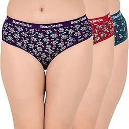 Women Cotton Hipster Panty Pack of 3 with Signature Waistband, Quick Dry, Full Coverage-image-78
