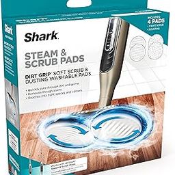 Shark Steam & Scrub Dirt Grip Soft Scrub & Dusting Washable Pads, Fully Reusable, Powerful Cleaning on All Sealed Hard Floors, Compatible with S8001, S8201, S7201 & S7001, Grey, XKITP7000D-image-7