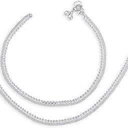 Heer Collection Traditional Jewellery For All Occassions Anklets Payal Pair for Women/Girls Alloy Anklet - Bzr_101 Payal Neckles Ball (1 Pair)-image-60
