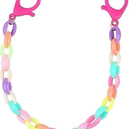 1 Pc Colorful Acrylic Purse Chain Strap with Lobster Clasps, pastel Acrylic Chain Strap Replacement, Adjustable Purse Chain Handles for Shoulder Bags, Clutch Purse DIY Crafts-73