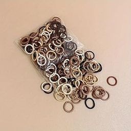 Radhya Accessories 90 pieces Sleek Cotton Hairties for Baby Girls Ponytail holders Cotton Rubberband for babies 2 CM small hairties hairbands for toddlers Gift for Kids Hair accessories for Kids (Brown)-image-2