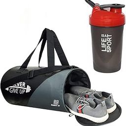 Hang It Gym Bag Combo for Men ll Gym kit for Men and Women ll Gym Bag with Shoes Compartment & Fitness Kit-image-13