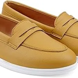 Women's Faux Leather Material Unique Look Fashionable Penny Loafers.-image-48