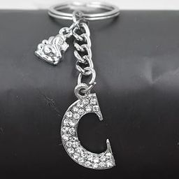 ALPHABET C LETTER METAL MAHA GANPATI CHARM PROTECTIVE KEYCHAIN FOR CAR, BIKE-picture-24