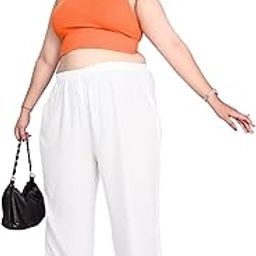 Women Relax White Color Palazzo Pant | Formal Wear Palazzo | Comfortable Womens Palazzos | Ultra Plus Size Palazzos |Plz103-image-56