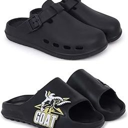 Combo Pack of 2 Slipper/Flip Flops/Slides/Clogs/Sandals for Men (Cl-900 Vs YEE-Goat & Shera)-image-97