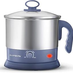 Longway Multipurpose Electric Kettle 1.5 litre, 3 Heating Modes Stainless Steel Body with Glass Lid, kettle for hot Water, Milk, Tea and Coffee, Noodles, Soup, Rice, Egg Boiling | Gray & Silver-image-97