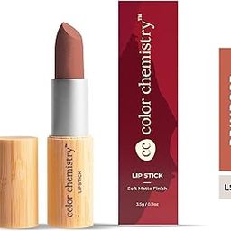 Color Chemistry lipstick,3.5gm (Primrose LS13) | Highly Pigmented, Weightless Lip Colour with Botanical Extracts & Nourishing Oils for a Soft, Smooth Finish | Soft-matte lipstick formula-picture-46