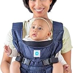 Soulslings 4-in-1 Lali Baby Carrier Bag, 100% Cotton - Dark Blue | Compact & Lightweight (400g) | Adjustable for 0-24 Months (4-15kg) | Machine Washable & Handwashable | Breastfeeding Friendly-image-21