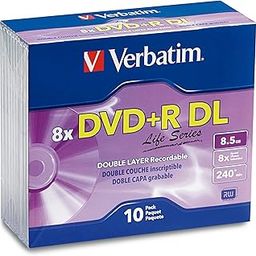 Verbatim Life Series DVD+R DL Disc Slim Case, Pack of 10-image-36