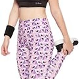 Women's High Rise Printed Active Tights with Side Pocket (AB0042D12_Purple_)-picture-19