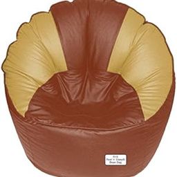 RnS Rest 'n' Sleep - Bean Bag Cover Only Mudda Chair | Faux Leather Material - (Mushroom/Tan, XXXL)-image-85