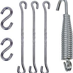 TRENDY CREATION HUB Stainless Steel Hammock Chain Link Kit 3 pcs of Link, 1 pcs of rotted Spring, 2 pcs of Hook Swing Hammock Spring Hook Set-image-30