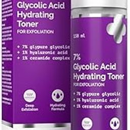 The Derma Co . 7% Glycolic Acid Hydrating Toner Hyaluronic Acid & Ceramide Complex For Glowing Skin Multi-Purpose Exfoliating Toner For Face,Body,Underarms & Scalp LotionI For Dull & Uneven Skin150Ml-image-6