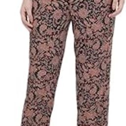 Viscose Lounge Pants Full Length for Women | Breathable, Mid Rise, Black-image-76