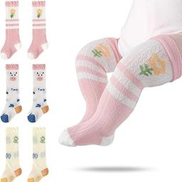SNOWIE SOFT® 3 Pairs Baby Girls Stocking Breathable Cotton Mesh Stocking Knee Summer Stockings Cartoon Baby Stockings Gift for Baby Girls 0-18 Months-image-51